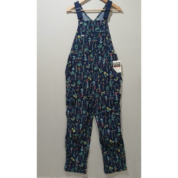 Duluth Trading Co Pants - DULUTH TRADING Heirloom Gardening Bib Overalls XS X 31 NWT Navy Wildflowers